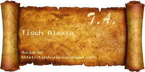 Tisch Alexia névjegykártya